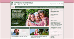 Desktop Screenshot of dearbornobgyn.com