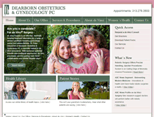 Tablet Screenshot of dearbornobgyn.com